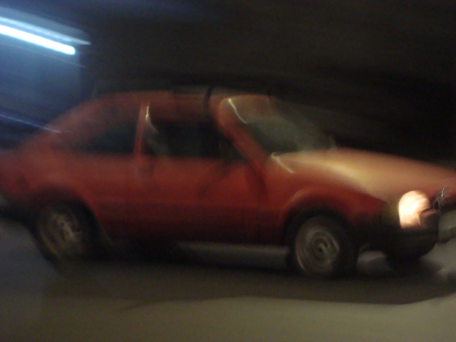 Picture I took of a passing car with a 2000s digicam.